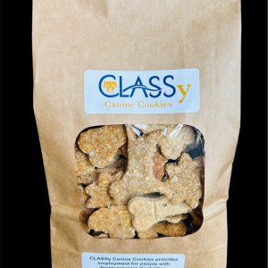 CLASS assorted cookie box in front of a black background