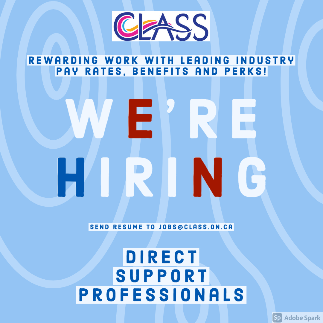 Poster saying We're Hiring Direct Support Professional